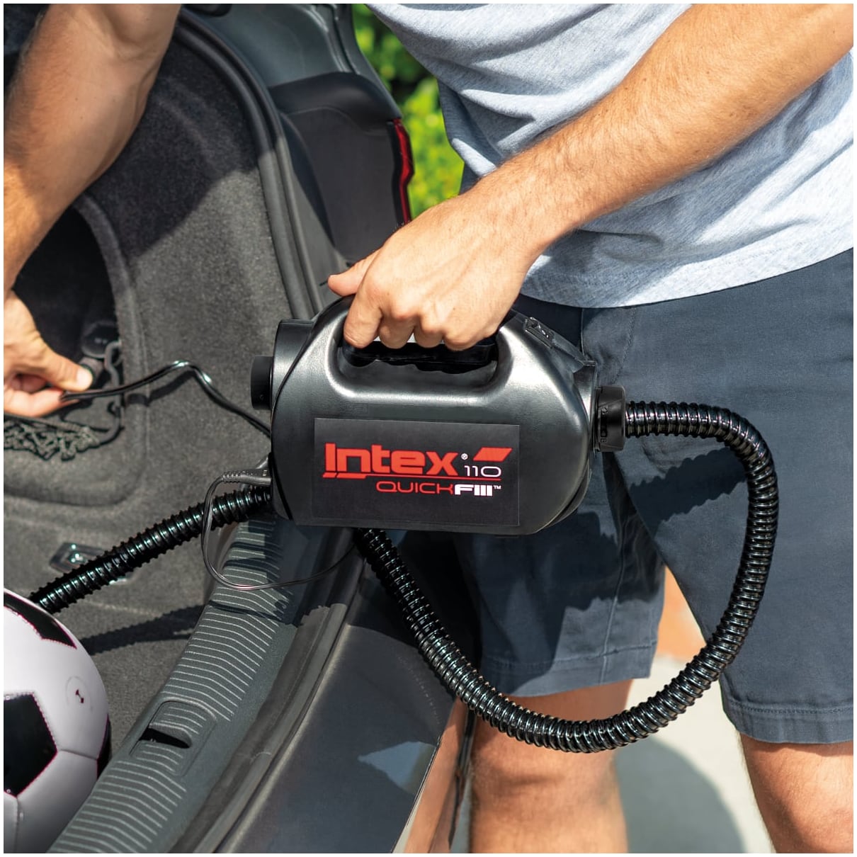 Inflador Eléctrico INTEX Quick-Fill para uso Exterior/Interior 220/240V / 12V DC