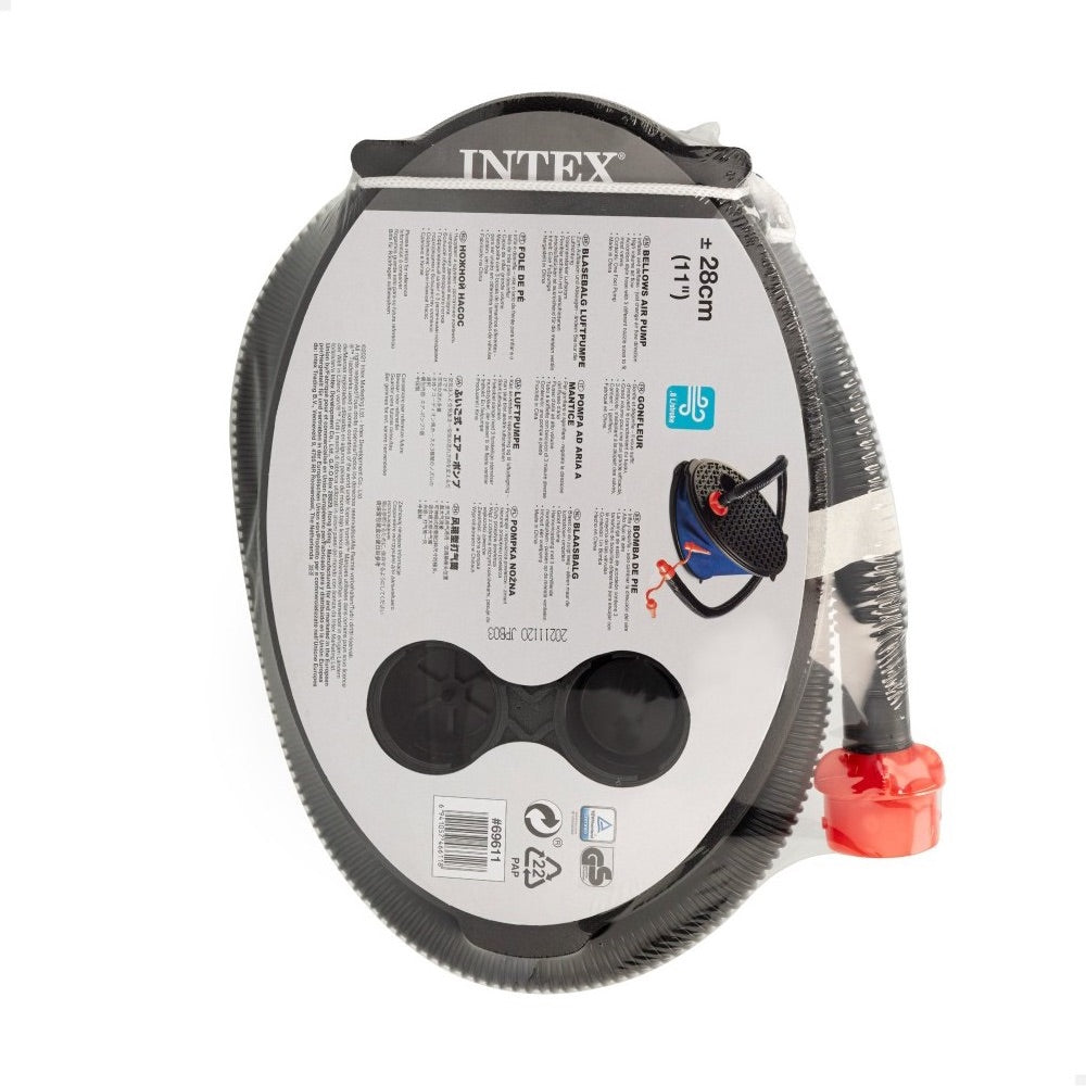 Inflador de Pie INTEX con 3 Boquillas 28 cm