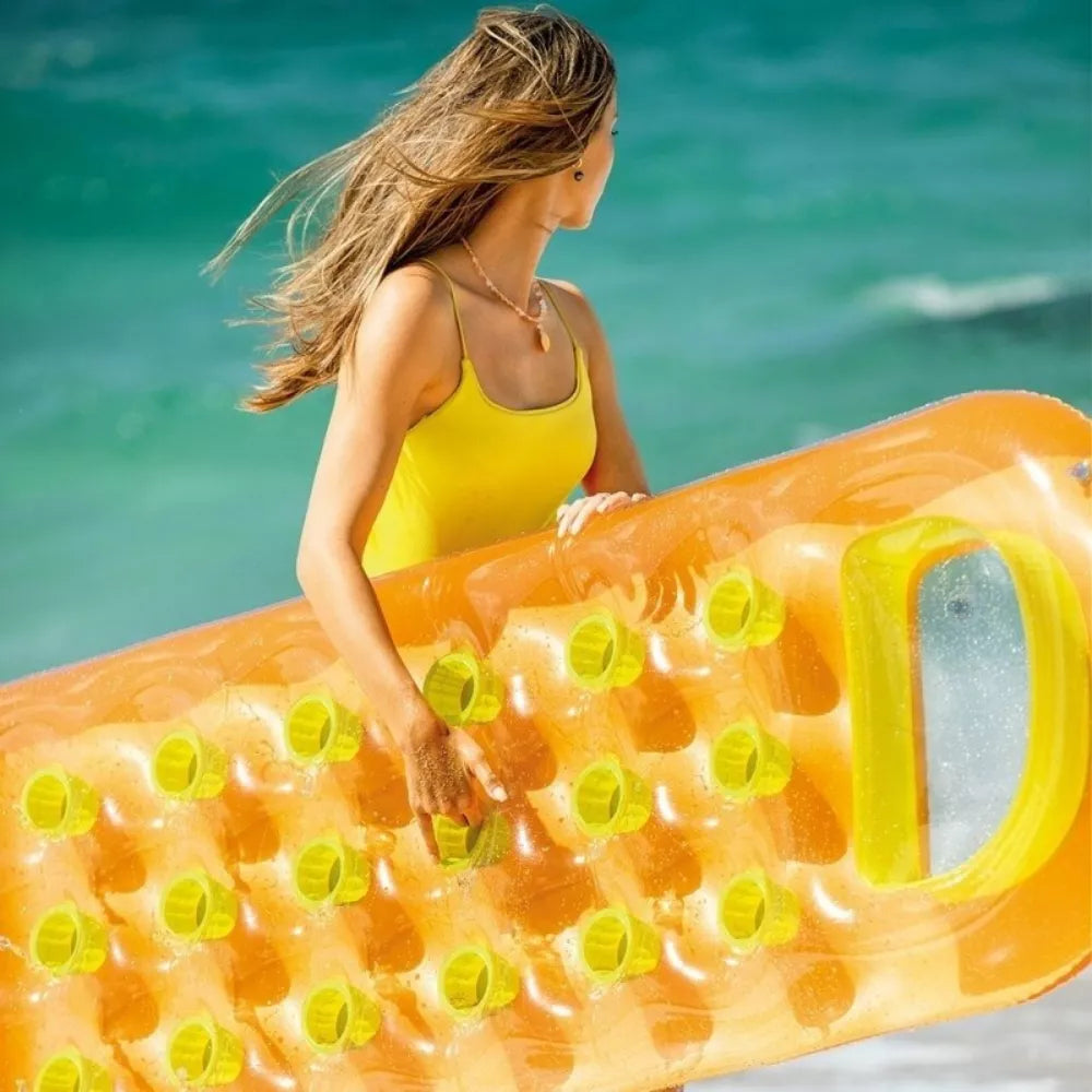 Flotador Colchoneta Inflable INTEX 18-Pocket Colores Surtidos