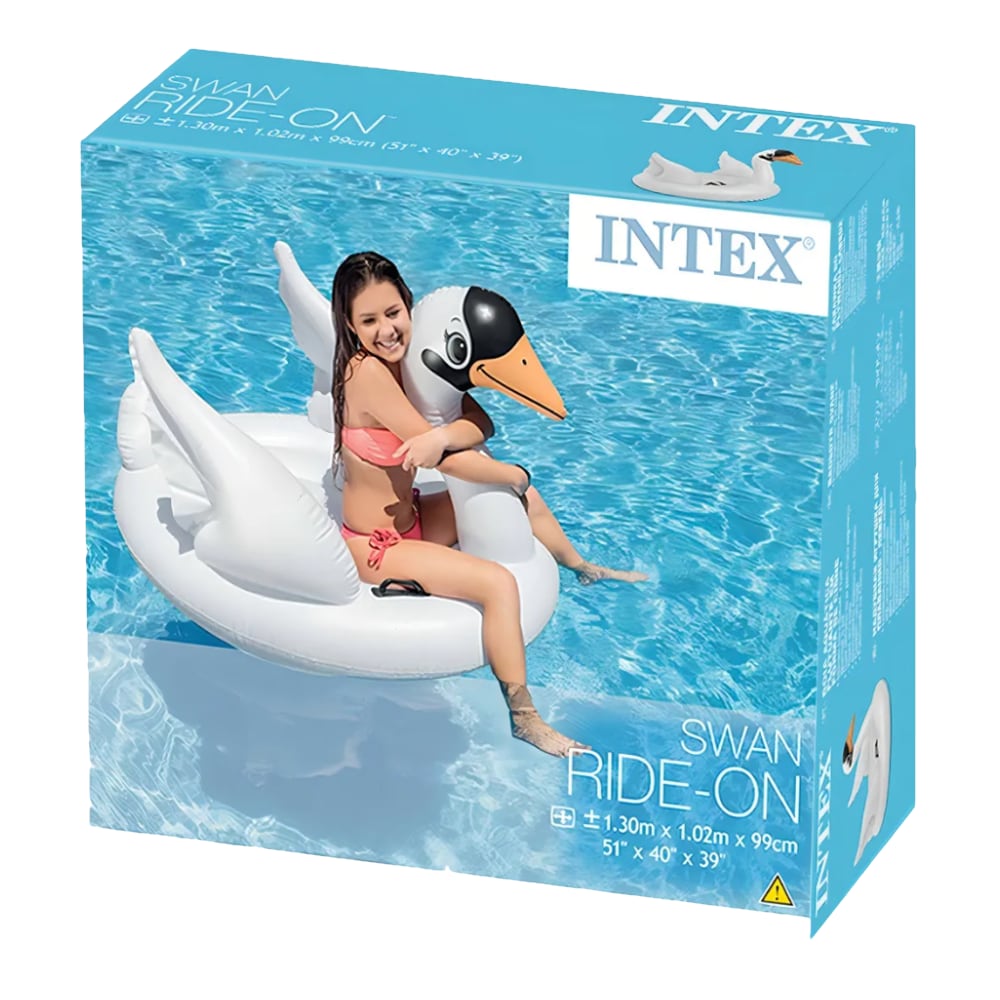 Flotador Inflable Cisne INTEX para Niños Montable 2 Asas 130 x 102 x 99 cm