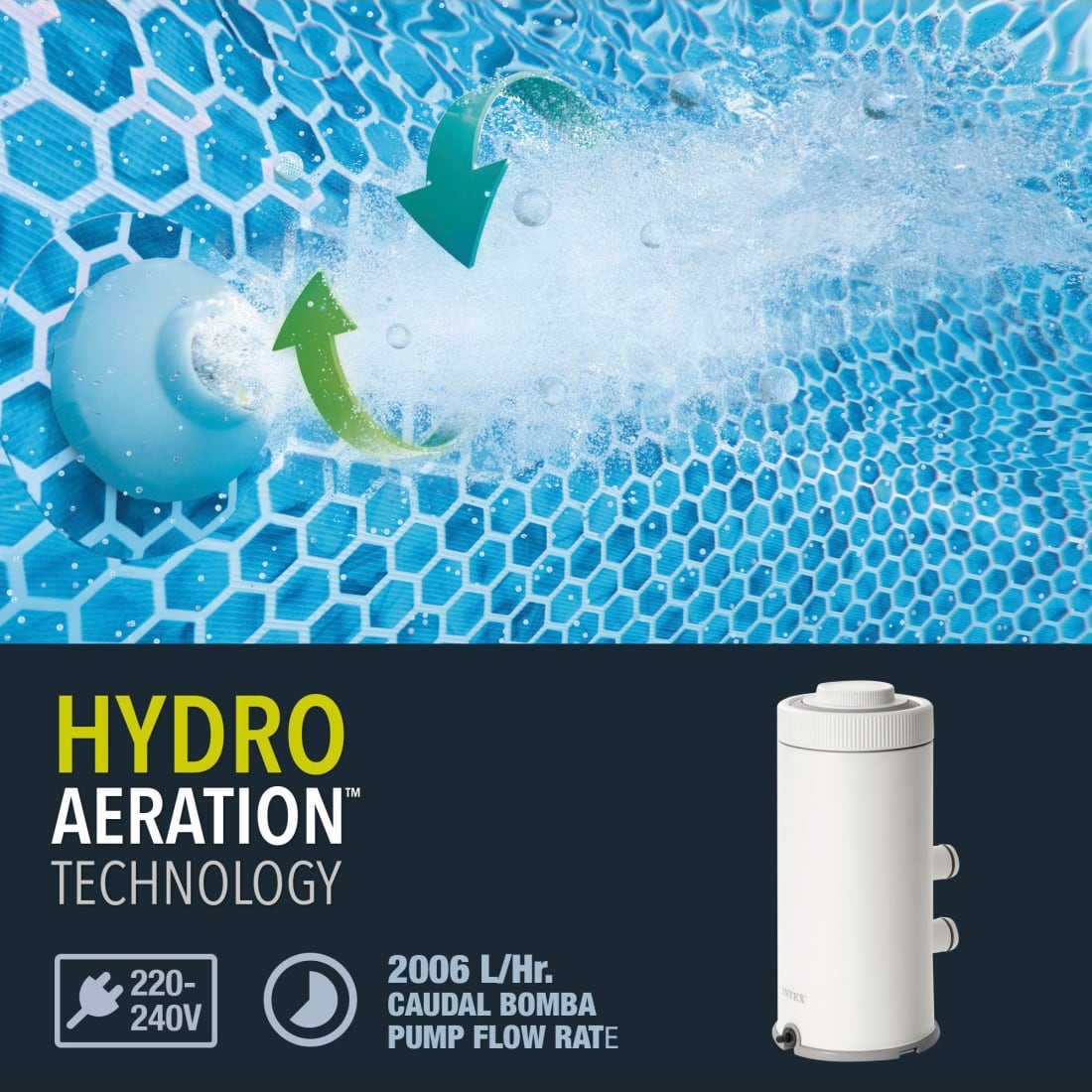 Bomba de Filtro INTEX C530, 2.006 Litros/Hora con Filtro Tipo A
