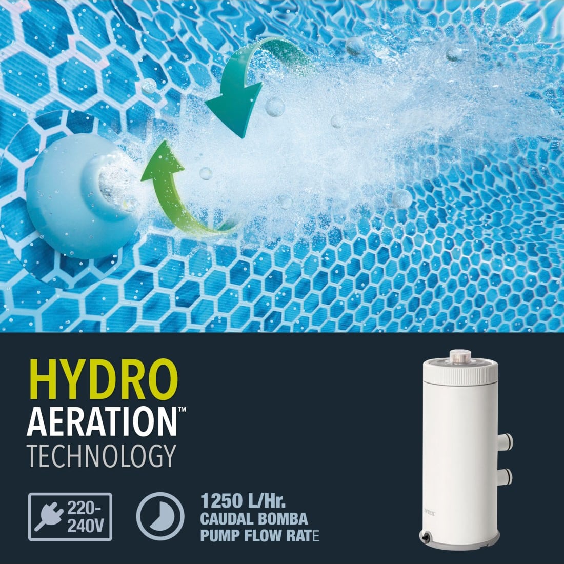 Bomba de Filtro INTEX C1000, 3.785 Litros/Hora con Filtro Tipo A