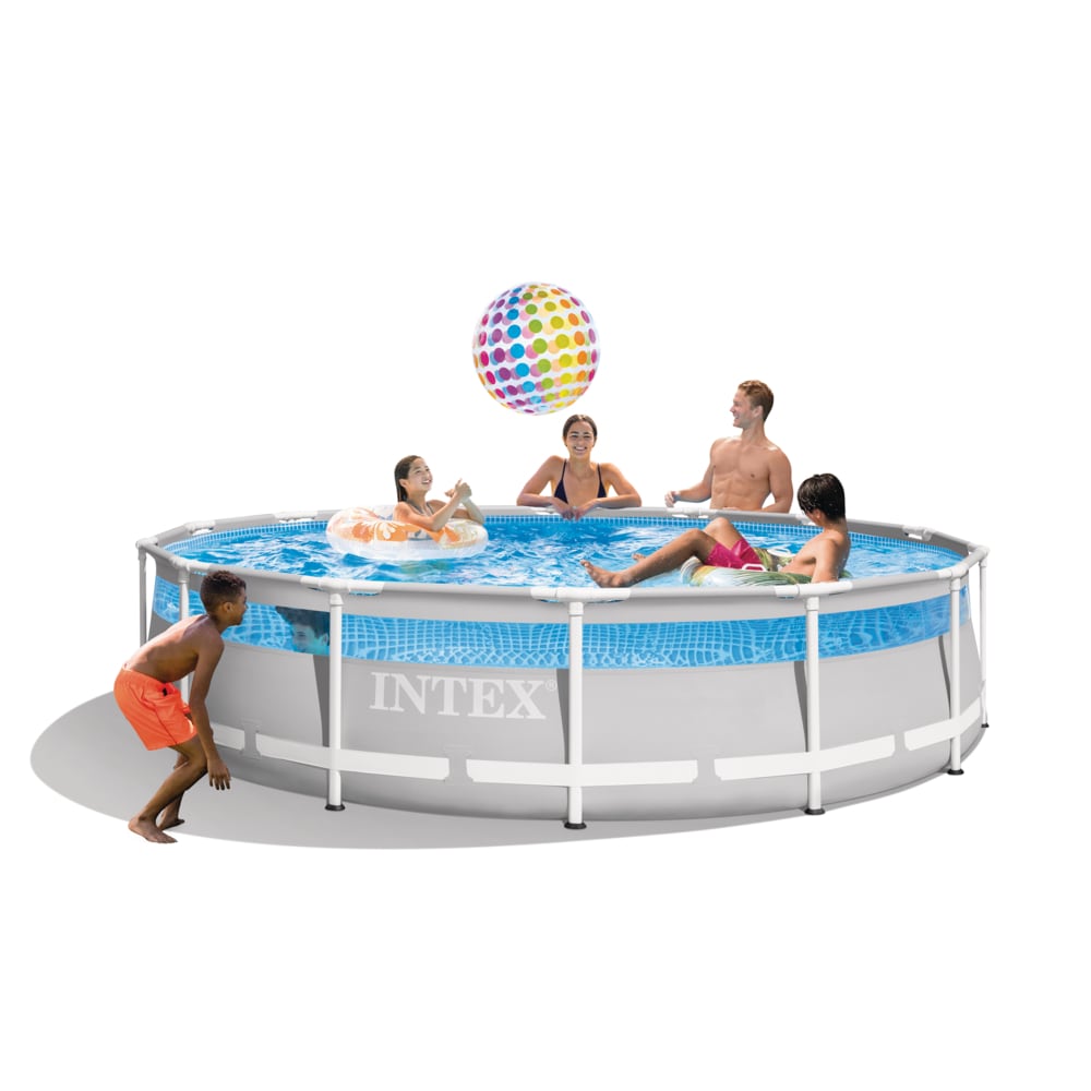 Piscina Estructural Redonda Prism Frame Clearview 427 x 107 cm, 12.706L, con Bomba de Filtro