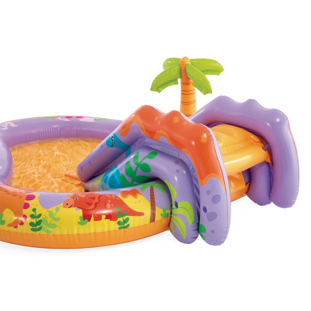 Piscina Centro de Juegos Acuático Inflable INTEX Dino Park con Tobogán