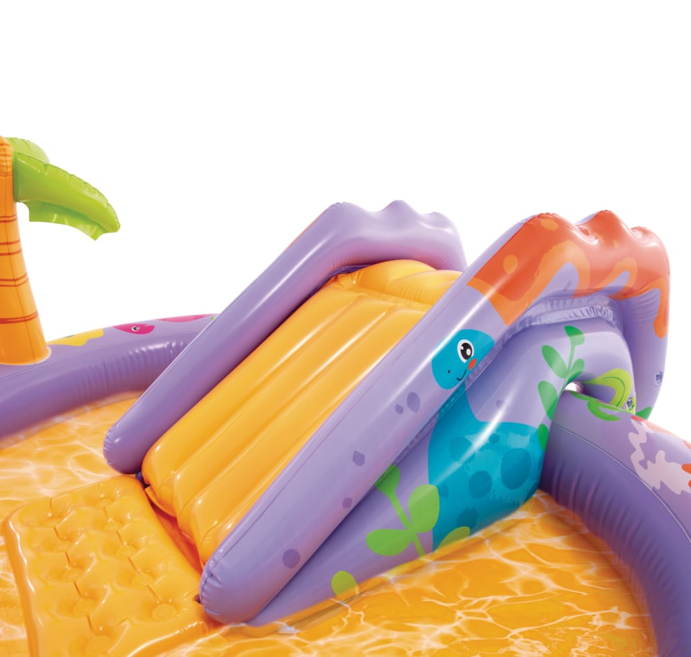 Piscina Centro de Juegos Acuático Inflable INTEX Dino Park con Tobogán