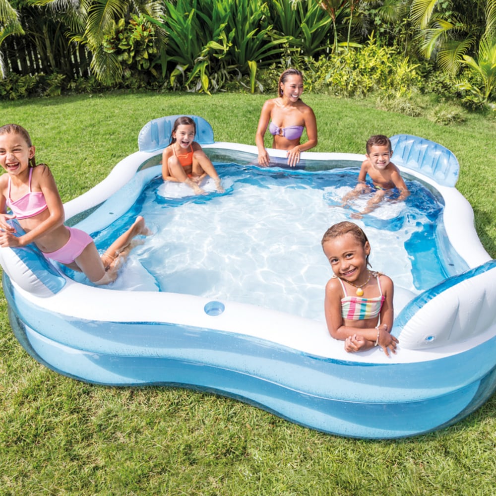 Piscina Familiar INTEX Swim Cente con Asientos 229 x 229 x 66 cm, 990 L