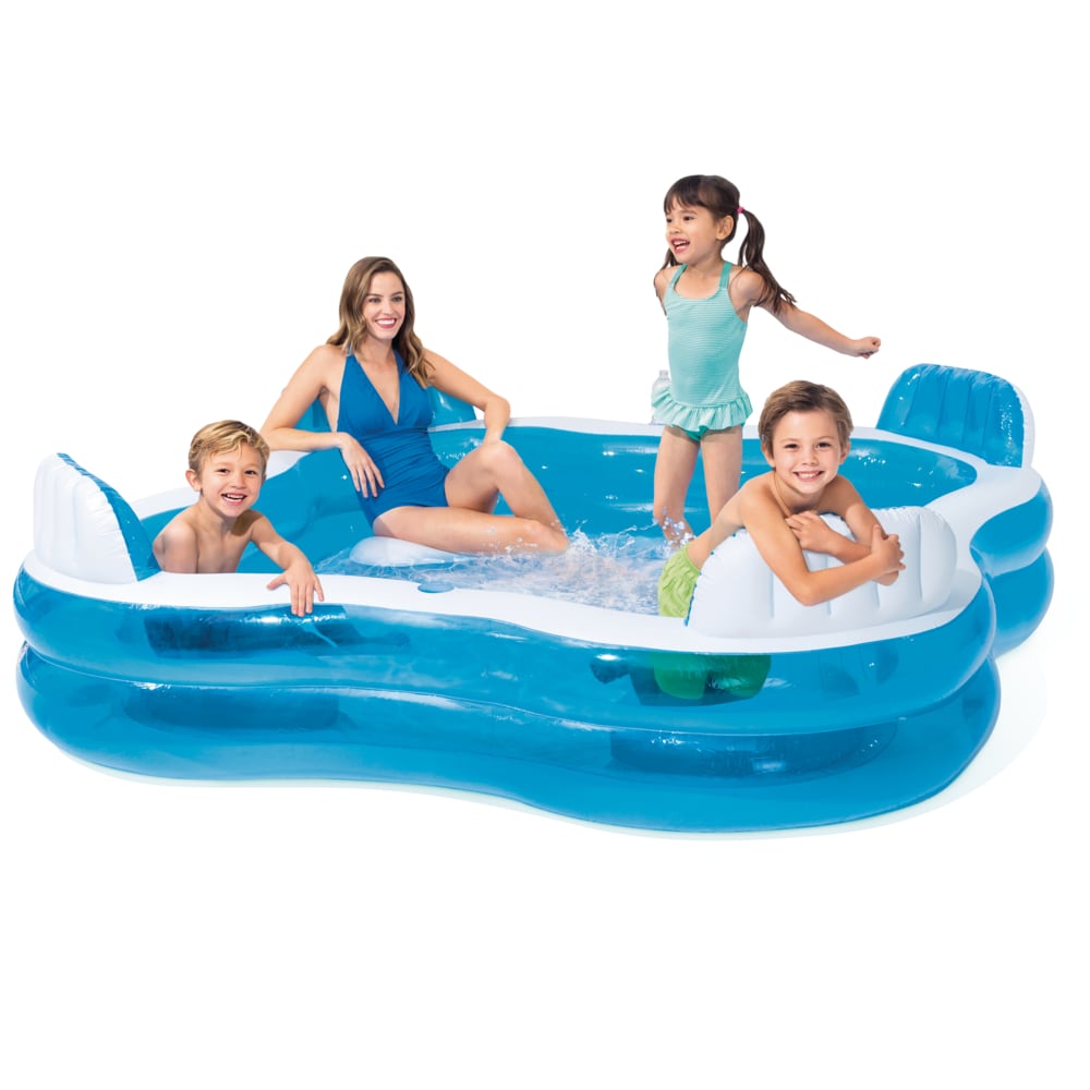 Piscina Familiar INTEX Swim Cente con Asientos 229 x 229 x 66 cm, 990 L
