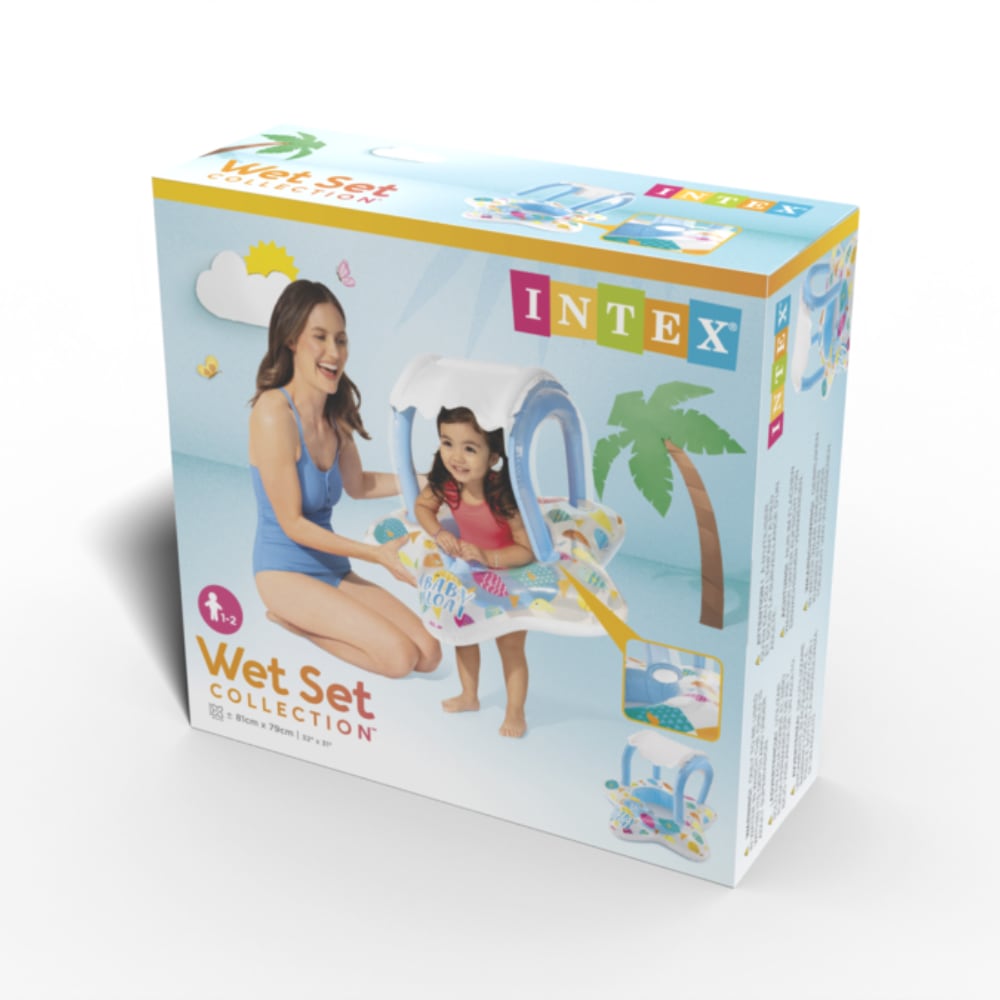 Flotador Inflable INTEX con Asiento para Bebés, 1-2 Años