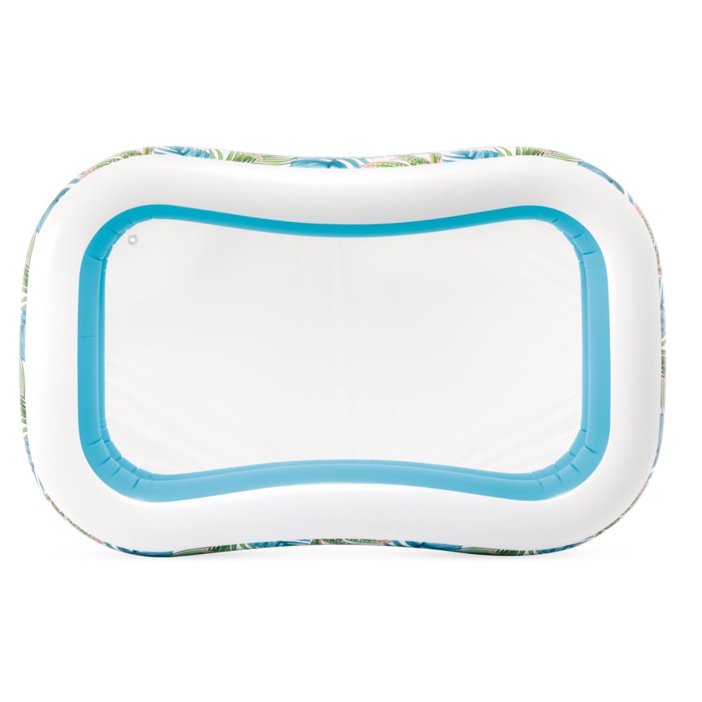 Piscina Inflable Tropical con Estampado de Hojas y Tapón de Desagüe 229 x152 cm, 600L