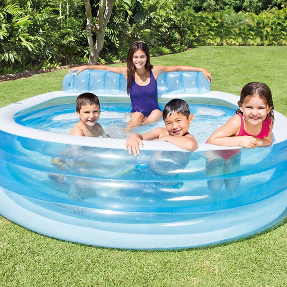 Piscina Inflable INTEX con Sillón 229 x218 x 79 cm, 640 L