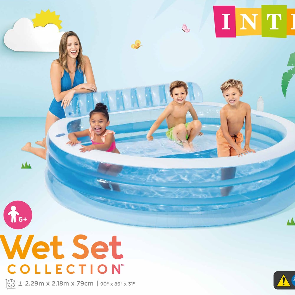 Piscina Inflable INTEX con Sillón 229 x218 x 79 cm, 640 L