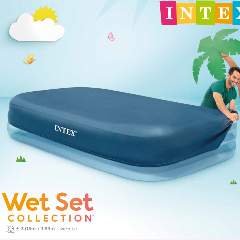 Cobertor Rectangular para Piscina Inflable INTEX Swim Centers de 262 x 175 cm a 305 x 183 cm