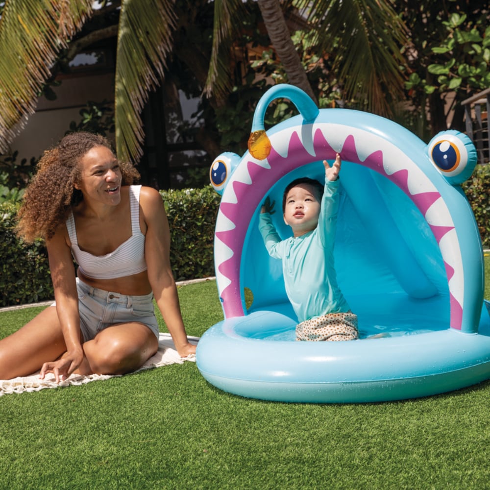 Piscina Infantil INTEX con Parasol Angler Fish Baby Pool 1 - 3 Años