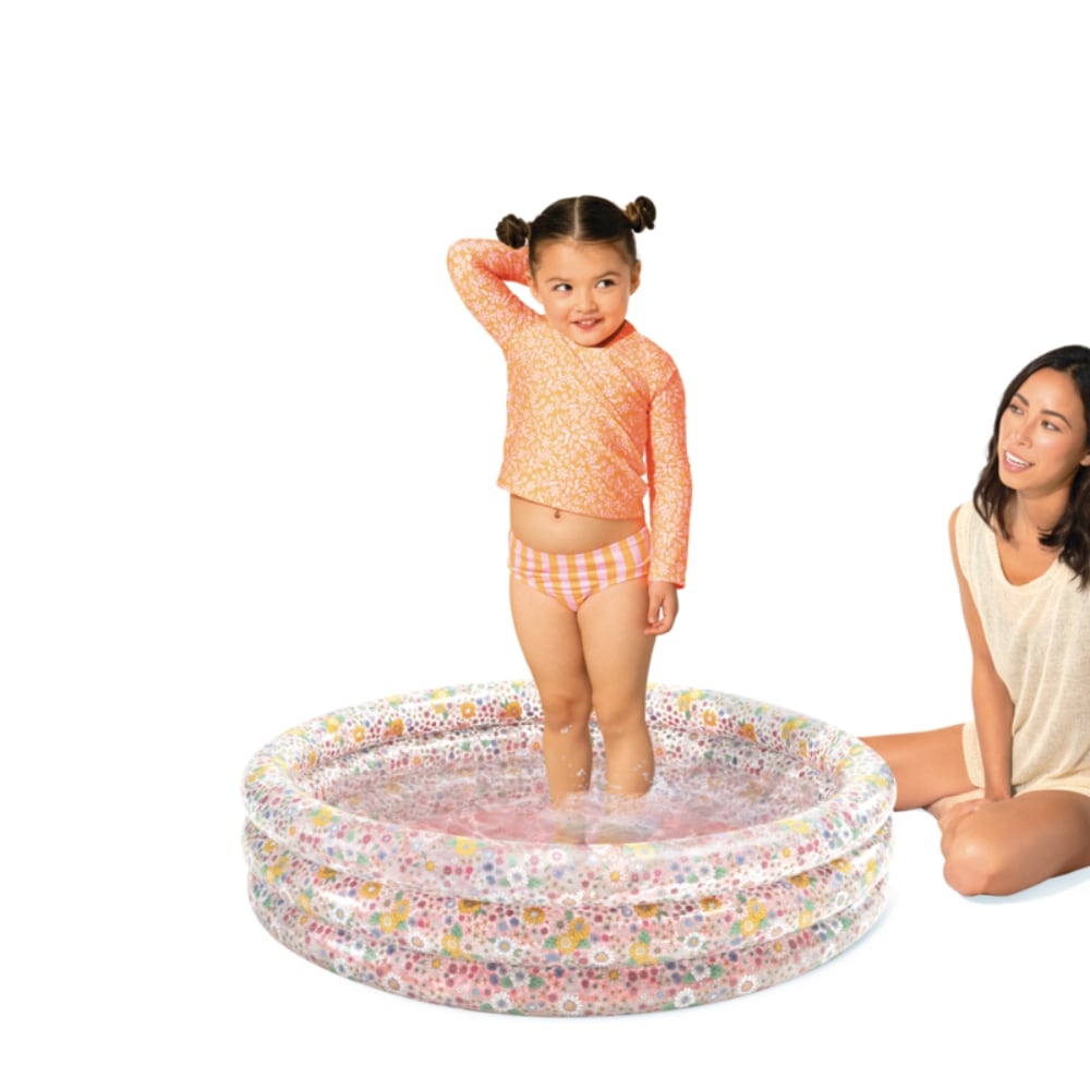 Piscina Inflable para Bebés INTEX con Suelo Acolchado Sweet Blossom, 86 x 25 cm, 56L