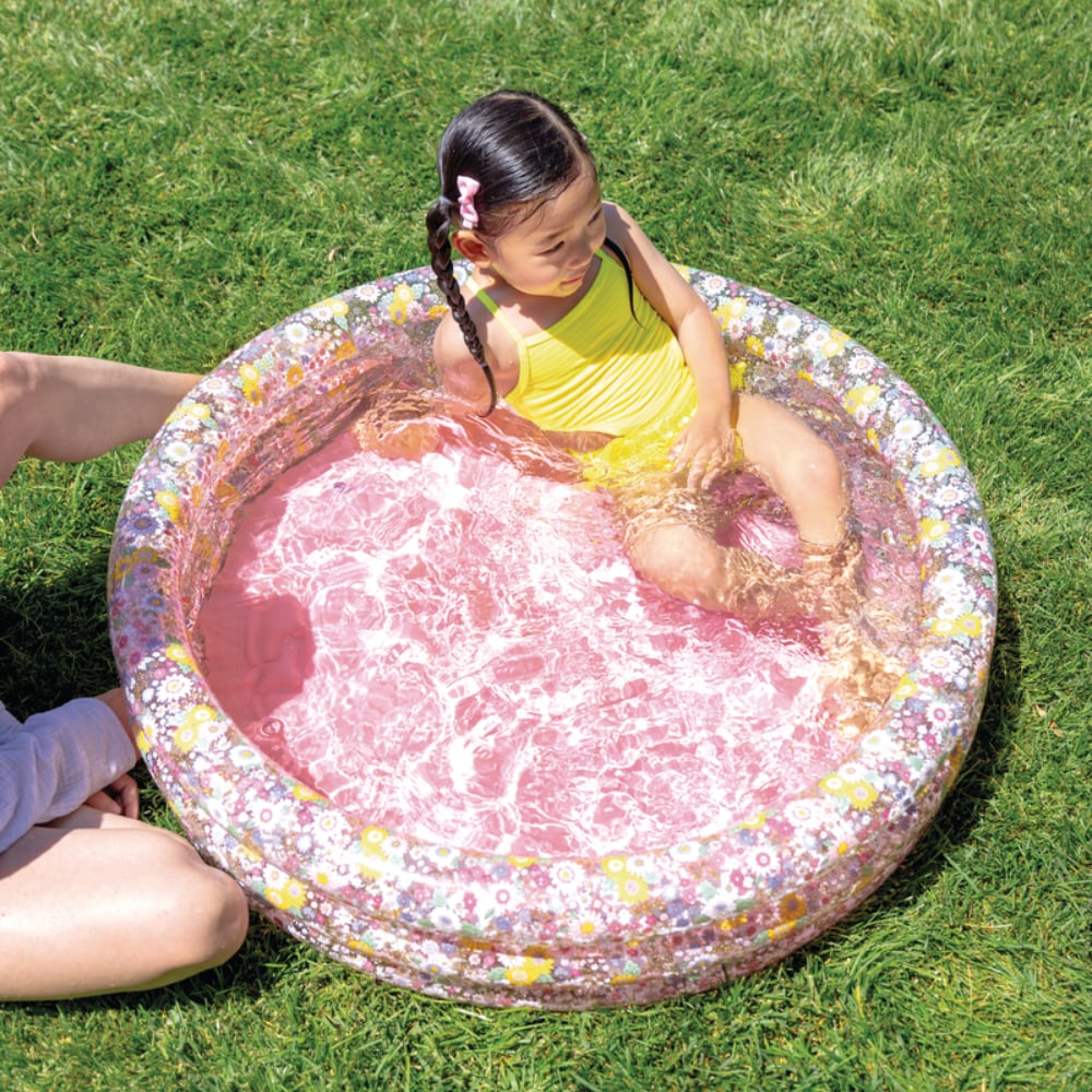 Piscina Inflable para Bebés INTEX con Suelo Acolchado Sweet Blossom, 86 x 25 cm, 56L