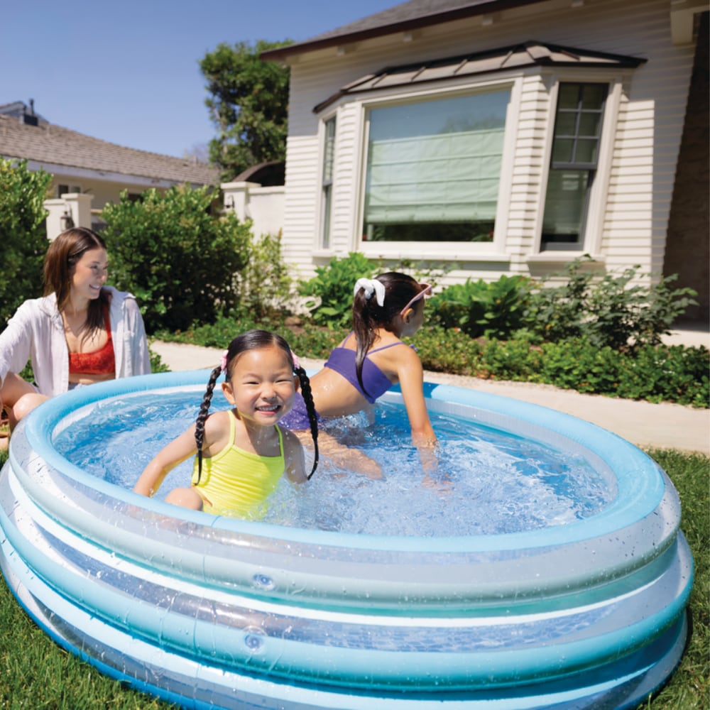 Piscina Infantil Inflable INTEX Blue Biss con Suelo Estampado 147 x 33 cm, 330L