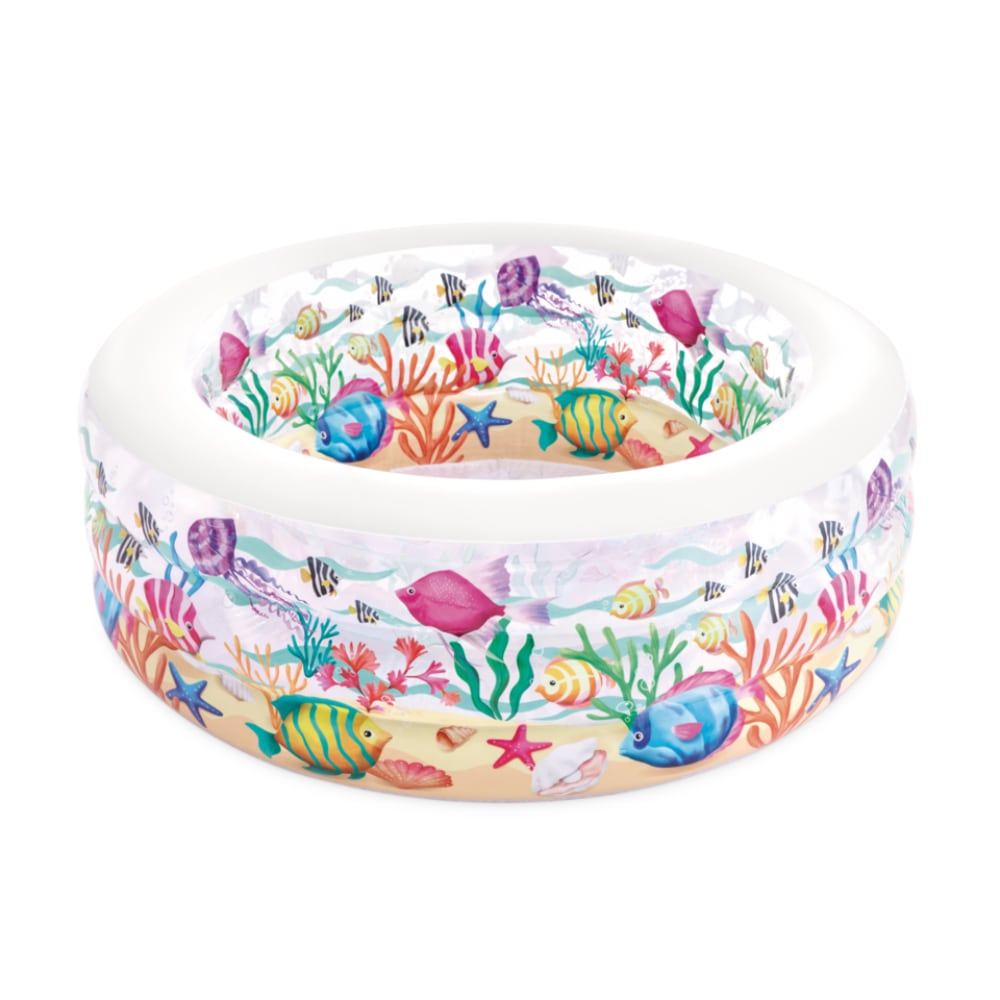 Piscina Inflable INTEX Fishy Fun con Piso Inflable 152 x 56 cm, 360L