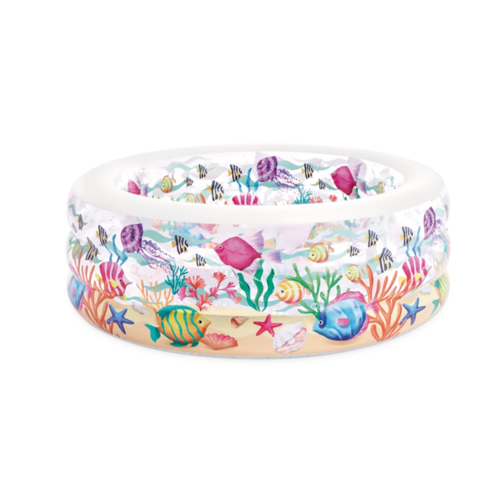 Piscina Inflable INTEX Fishy Fun con Piso Inflable 152 x 56 cm, 360L