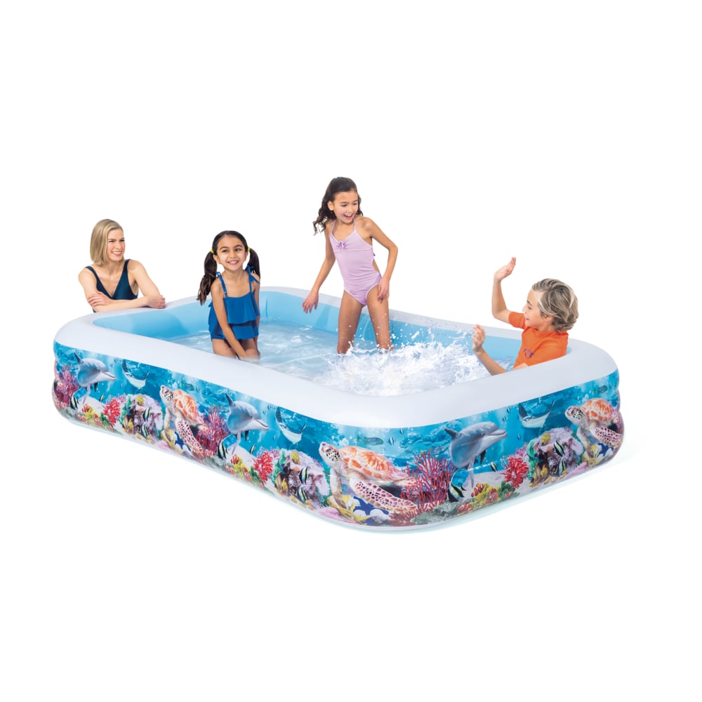 Piscina Inflable INTEX Infantil Tropical Rectangular 305 x 183 x 56 cm, 1.020L