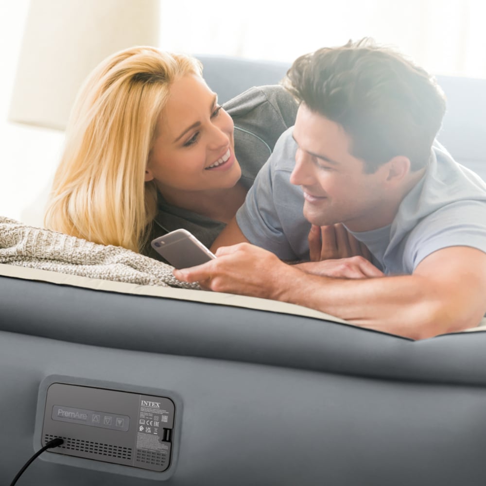 Colchón Inflable Eléctrico INTEX 2 Plazas PremAire II Elevated 152x203x46 cm