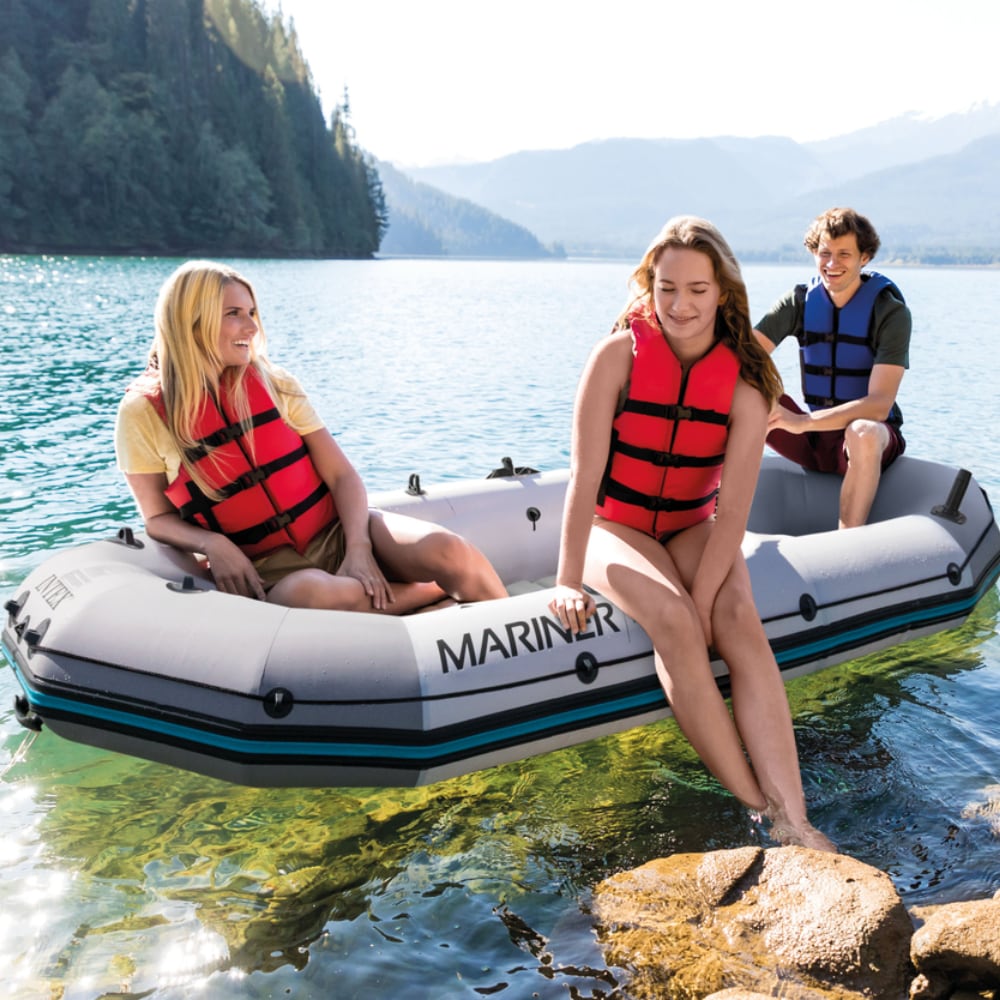Bote Inflable INTEX Mariner para 3 Personas con Remos de Aluminio 137cm, 297x127x46cm