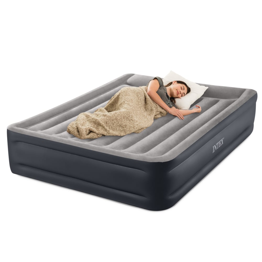 Colchón Inflable Eléctrico INTEX Fiber Tech 2 Plazas Dura-Beam 152x203x42