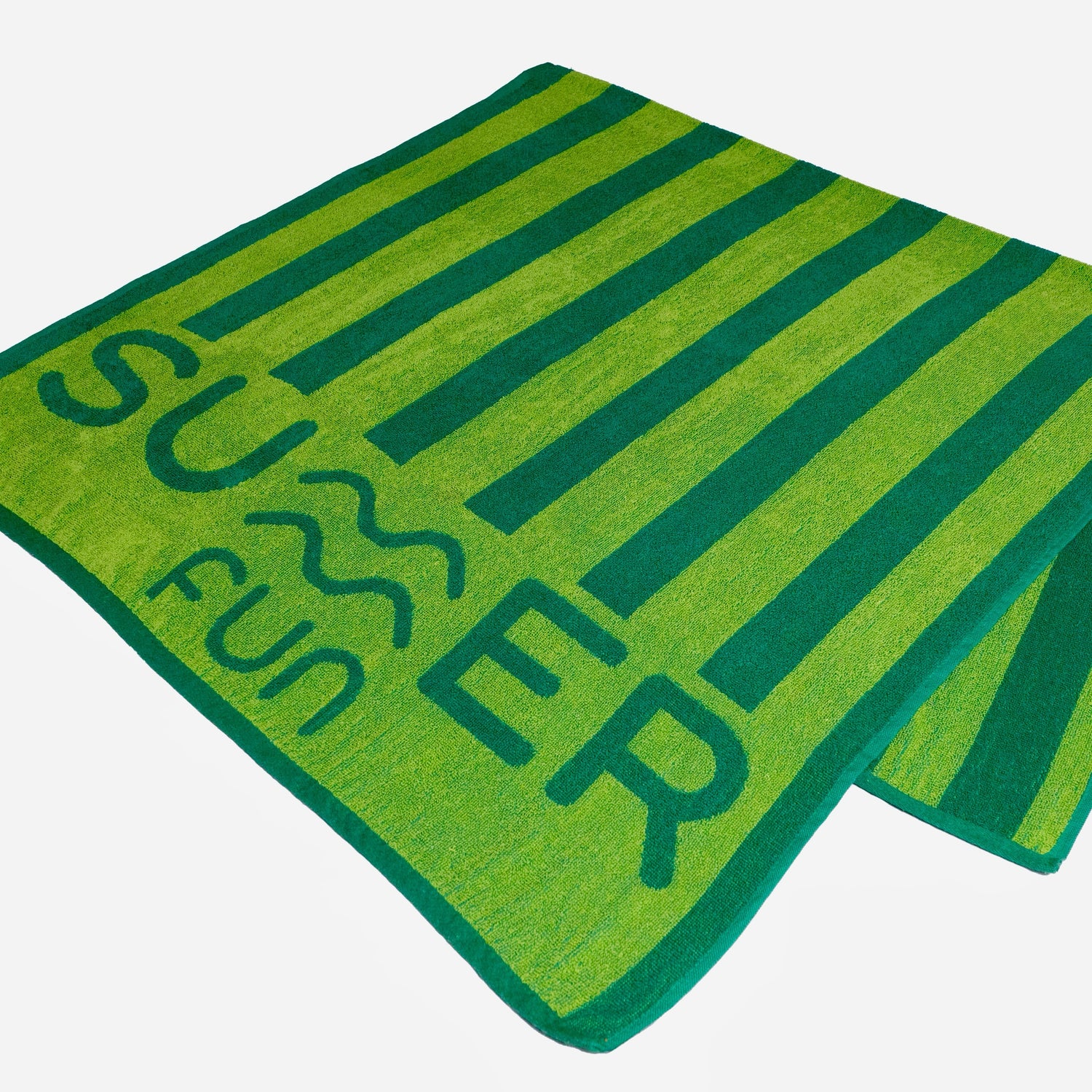 Toalla de Playa Stripes SUMMER FUN 90x180 cm Verde