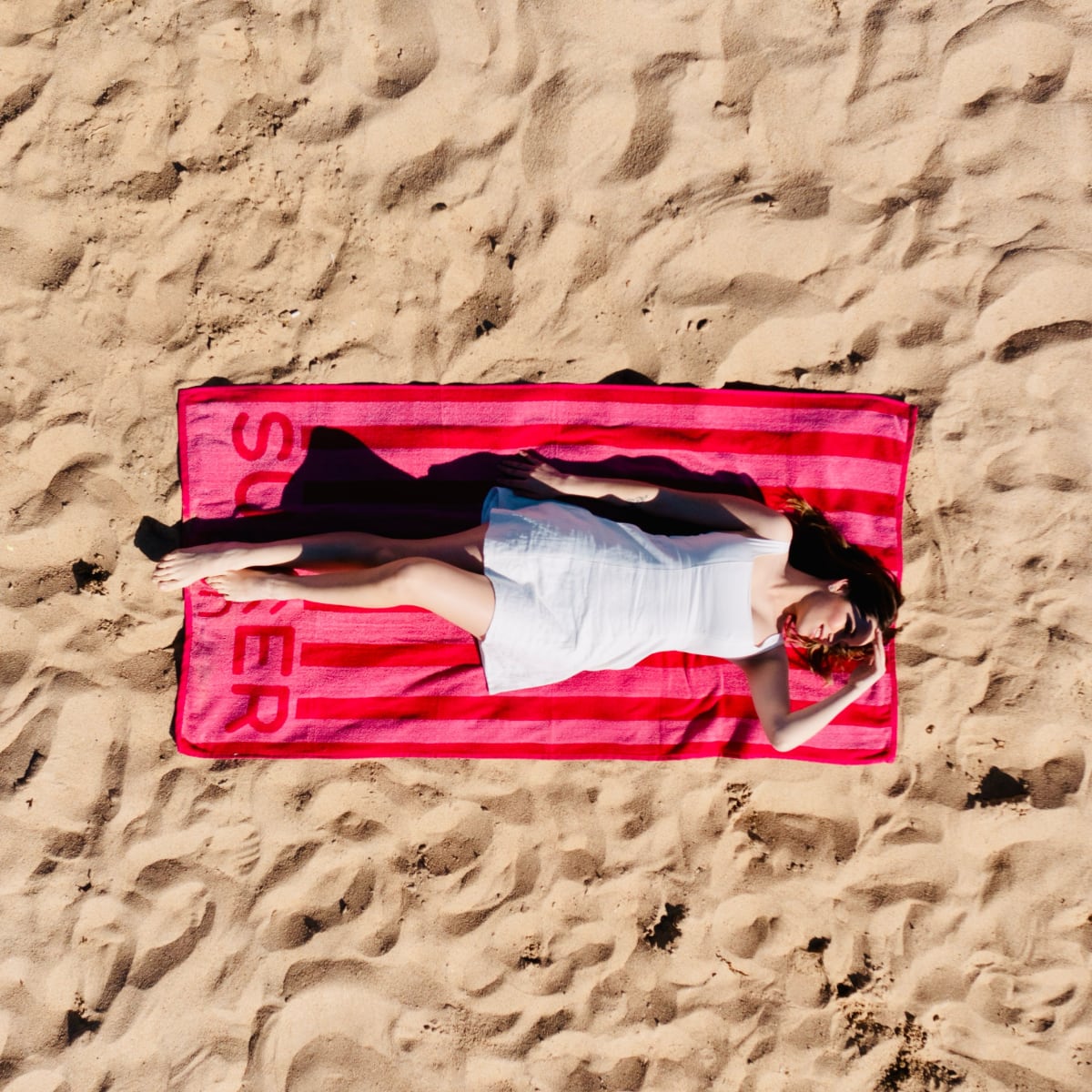 Toalla de Playa Stripes SUMMER FUN 90x180 cm Fuccia