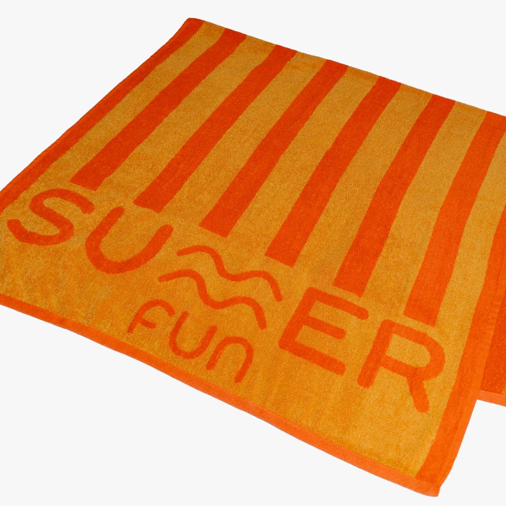 Toalla de Playa Stripes SUMMER FUN 90x180 cm Naranja