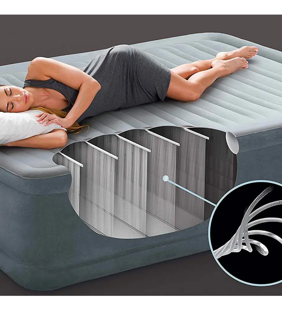 Colchón Inflable Eléctrico INTEX 1,5 Plazas Dura-Beam Comfort Plush