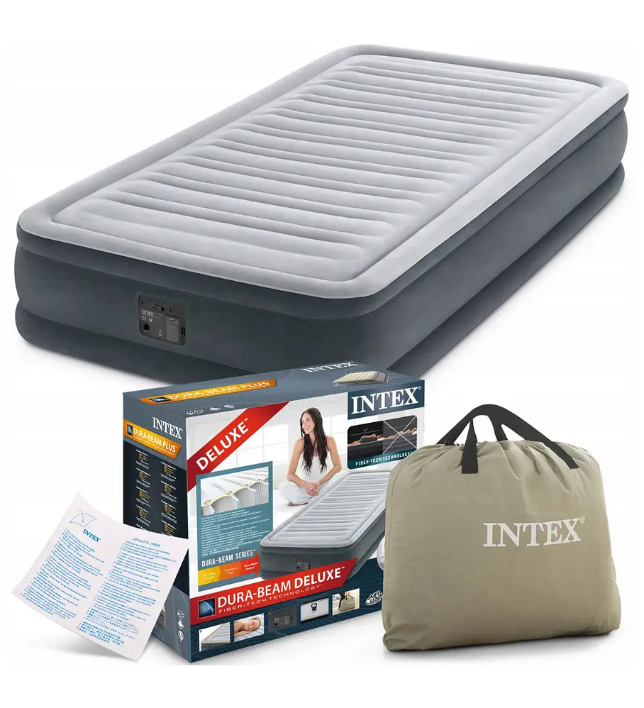 Colchón Inflable Eléctrico INTEX 1,5 Plazas Dura-Beam Comfort Plush
