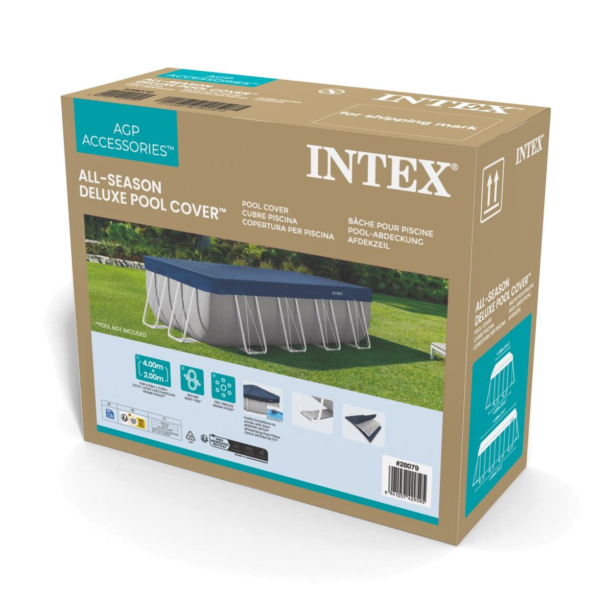 Cobertor All-Season INTEX para Piscina Rectangular 400 x 200 cm - caja