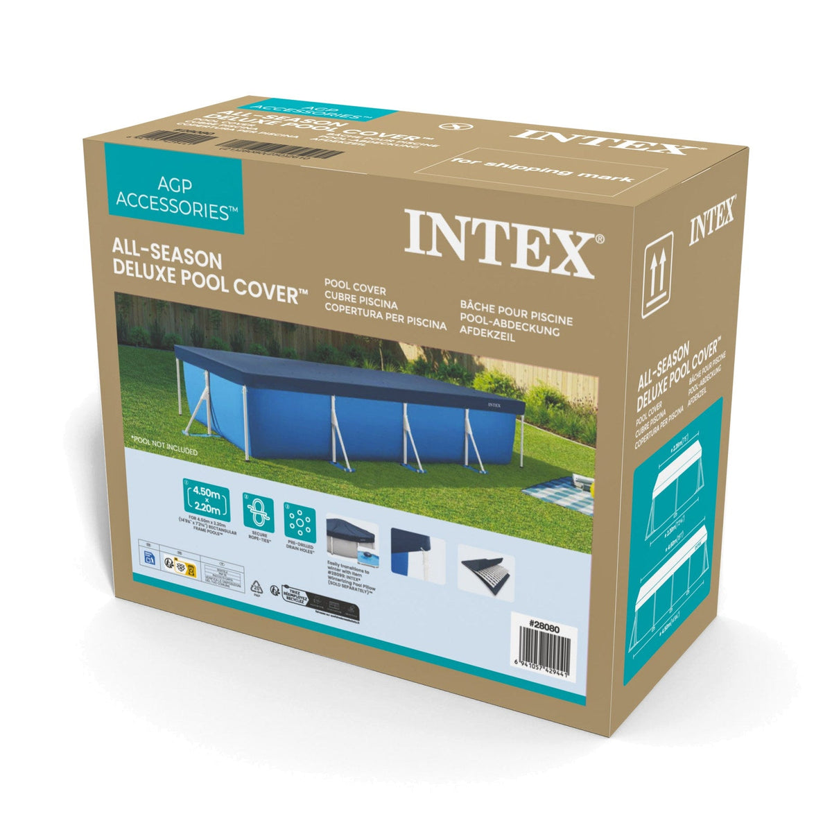 Cobertor All-Season INTEX para Piscina Rectangular 450 x 220 cm - caja