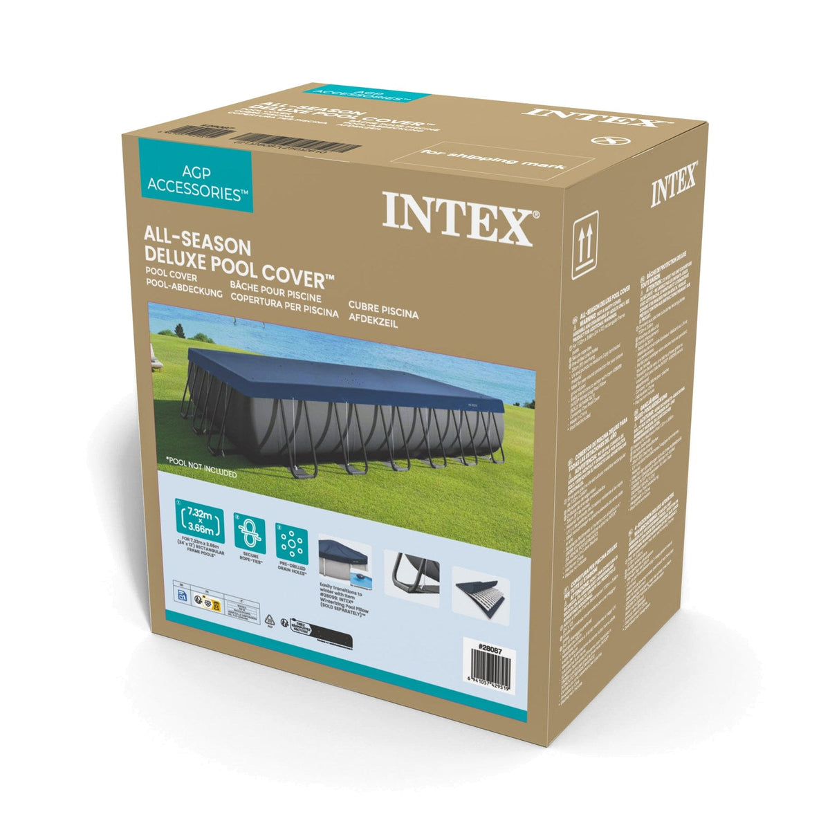 Cobertor All-Season INTEX para Piscina Rectangular 732 x 366 cm - caja