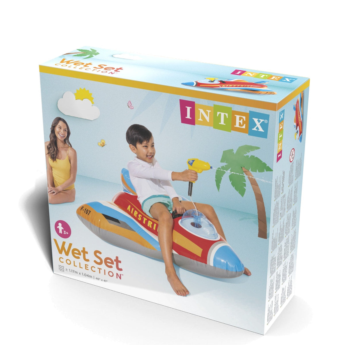 Flotador Montable INTEX Jet Fighter con Pistola de Agua 104 x 117 cm - caja 8