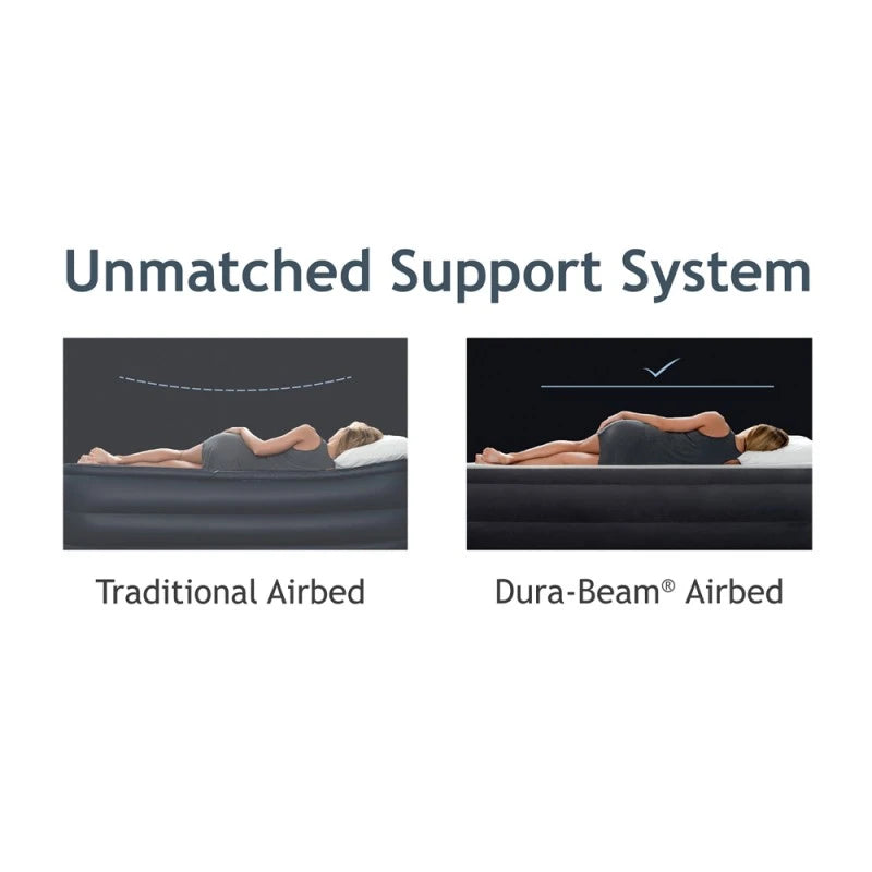 Colchón Inflable Queen INTEX 2 Plazas Dura-Beam Deluxe