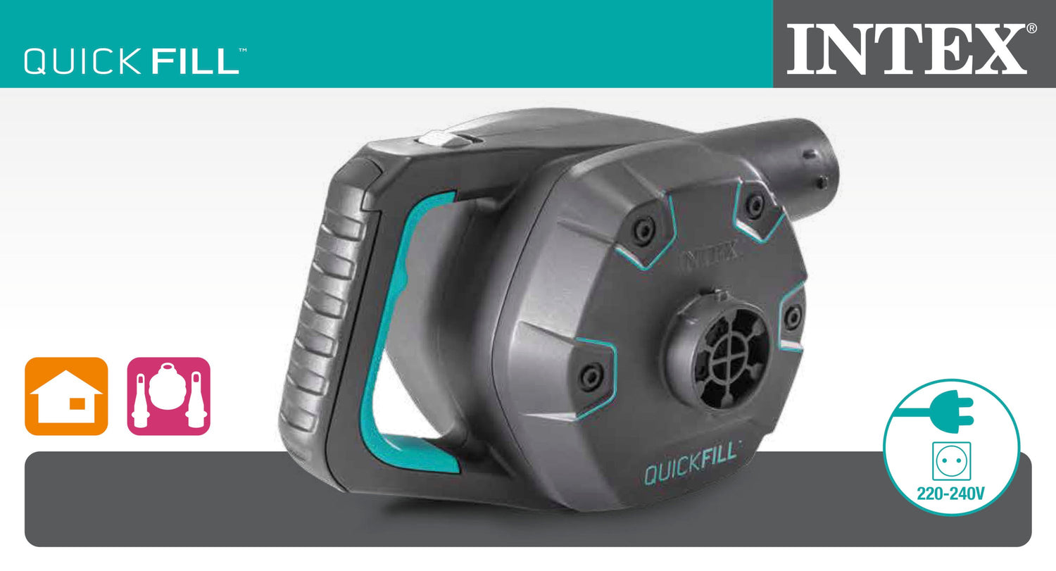 Inflador Eléctrico INTEX Quick-Fill 220-240v Invertible con Manguera