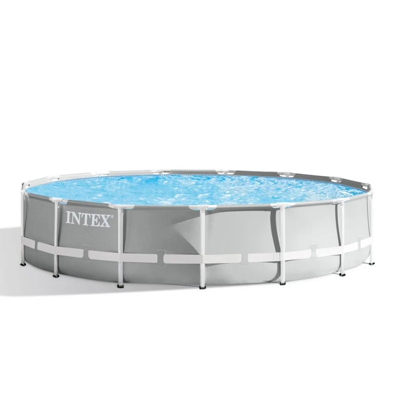 Piscina Estructural Redonda INTEX Prism Frame, 457x107cm, 14.614L. Con Bomba, Escalera y Cobertor