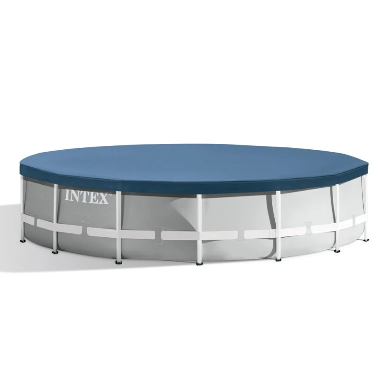 Piscina Estructural Redonda INTEX Prism Frame, 457x107cm, 14.614L. Con Bomba, Escalera y Cobertor
