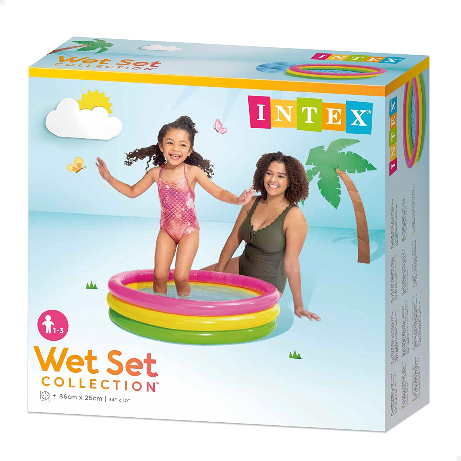 Piscina Inflable para Bebé INTEX Sunset Glow 86 x 25cm