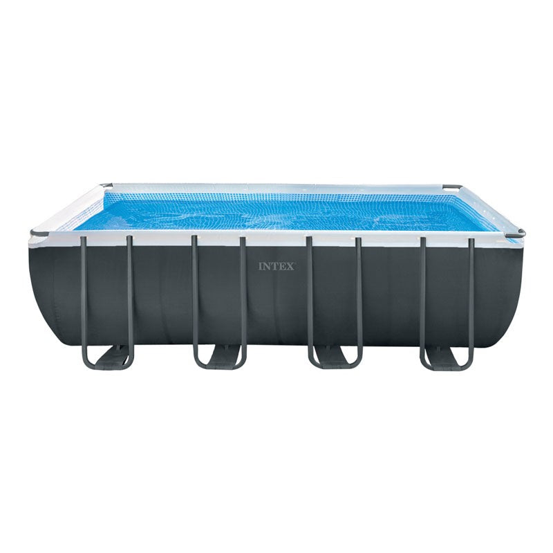 Piscina Estructural INTEX Ultra XTR Frame 5.49m x 2.74m x 1.32m, 17.203L, con Bomba de Arena, Escalera, Cobertor y Tapiz