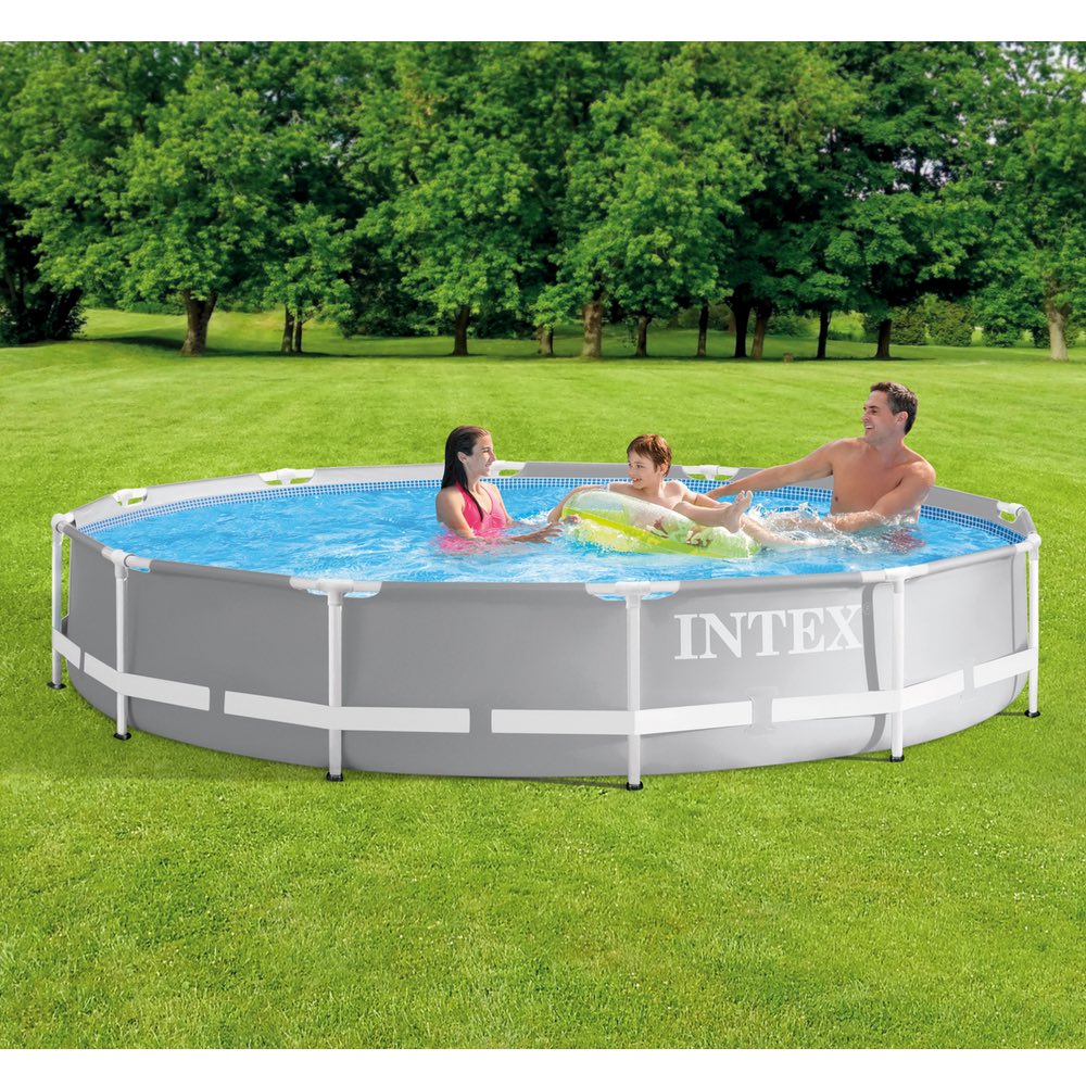 Piscina Estructural Redonda Prism Frame INTEX 366 x 76 cm, 6.503L, con Bomba