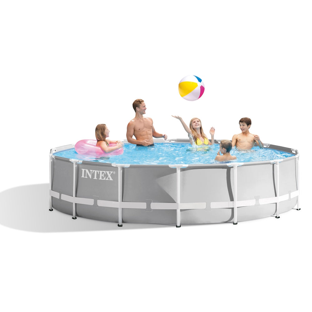 Piscina Estructural Redonda INTEX Prism Frame 427 x 107 cm, 12.706L. Con Bomba, Escalera y Cobertor