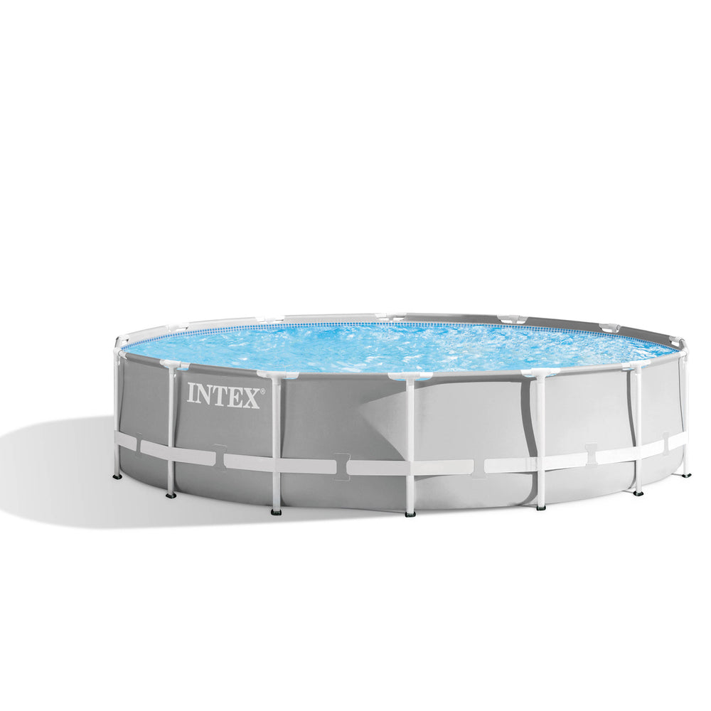 Piscina Estructural Redonda INTEX Prism Frame 427 x 107 cm, 12.706L. Con Bomba, Escalera y Cobertor