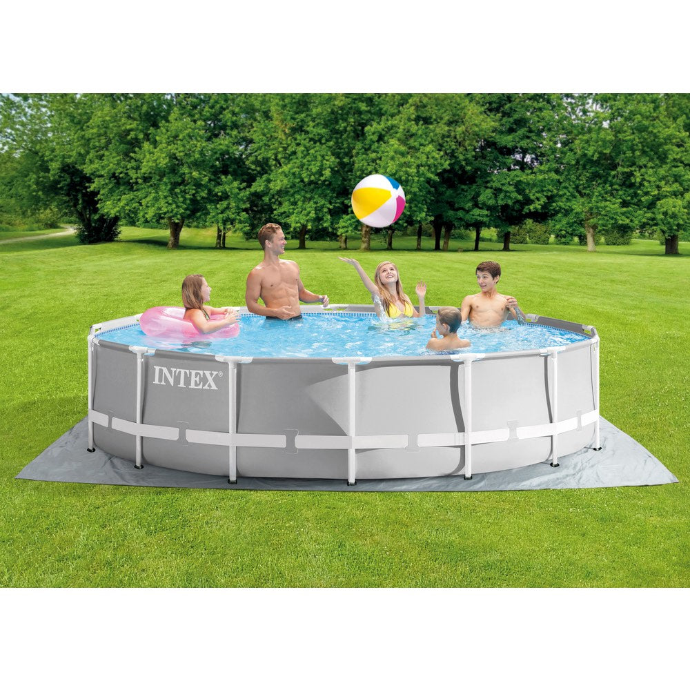 Piscina Estructural Redonda INTEX Prism Frame 427 x 107 cm, 12.706L. Con Bomba, Escalera y Cobertor