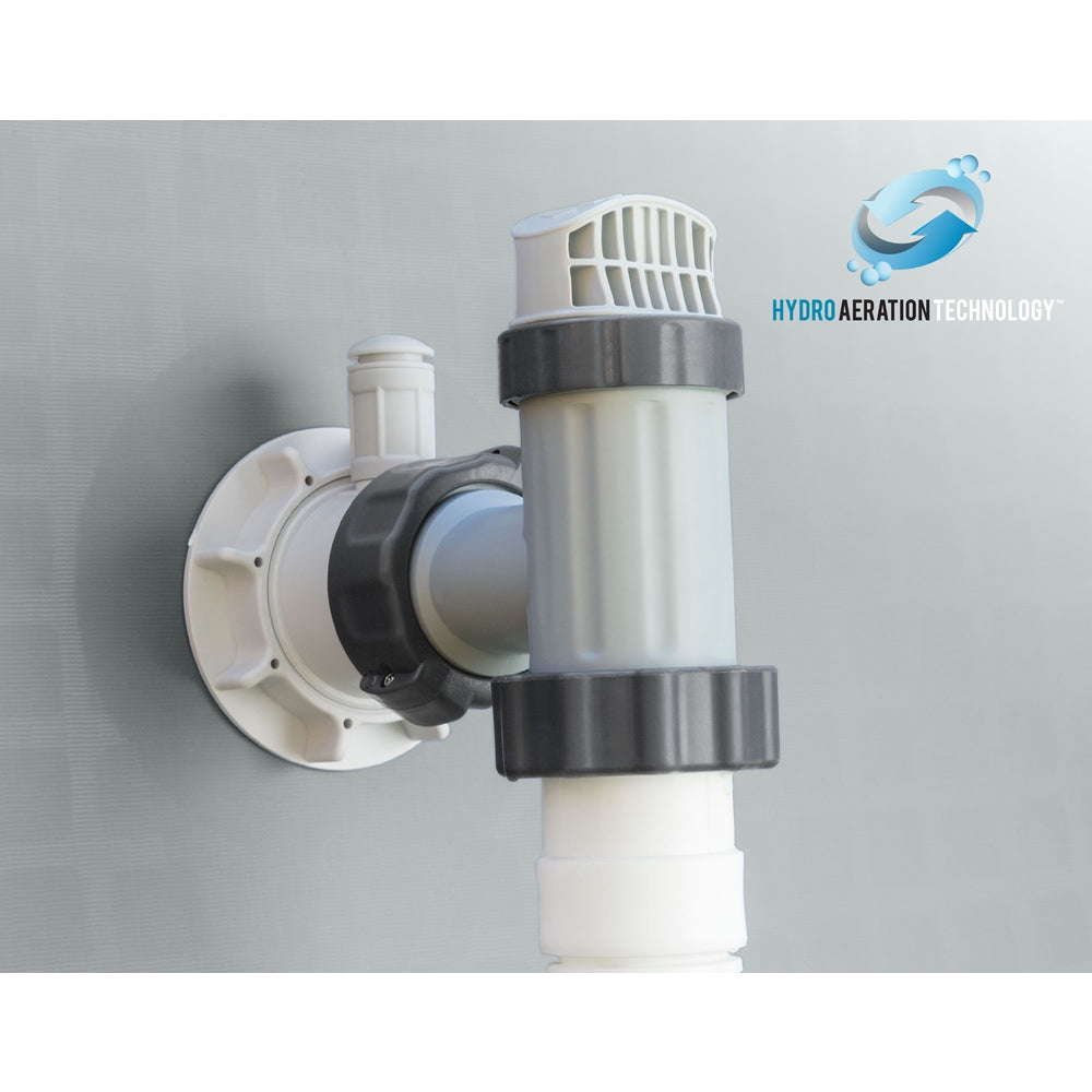 Piscina Estructural Redonda INTEX Prism Frame 5.49mx1.22m, 24.311L, con Bomba, Escalera, Cobertor y Tapiz