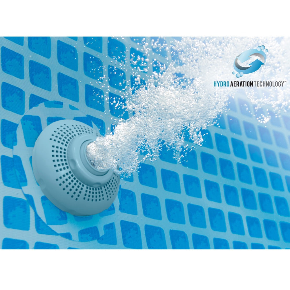 Piscina Estructural Redonda INTEX Prism Frame 5.49mx1.22m, 24.311L, con Bomba, Escalera, Cobertor y Tapiz