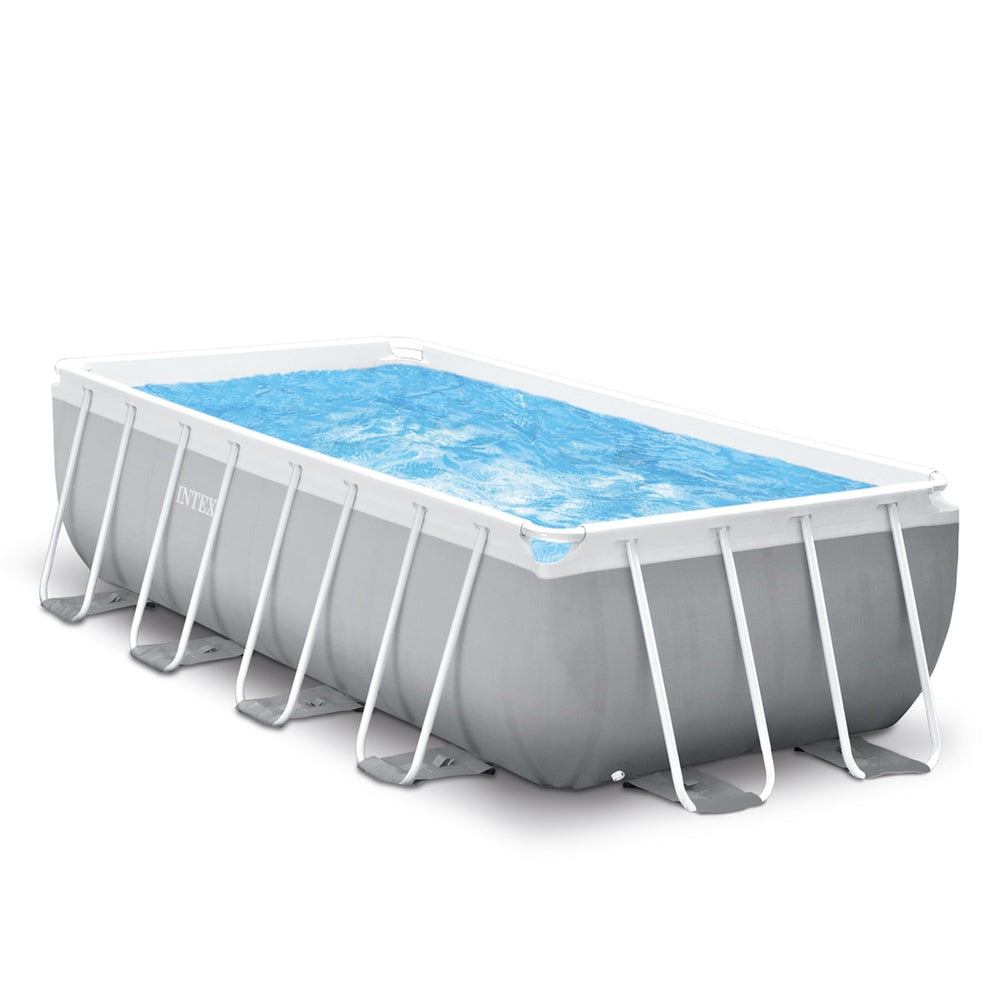 Piscina Estructural Rectangular INTEX Prism Frame, 400 x 200 x 100 cm, 6.836L, con Bomba y Escalera