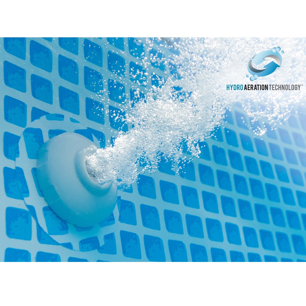 Piscina Estructural Rectangular INTEX Prism Frame, 4m x 2m x 1.22m, 8.418L, con Bomba y Escalera