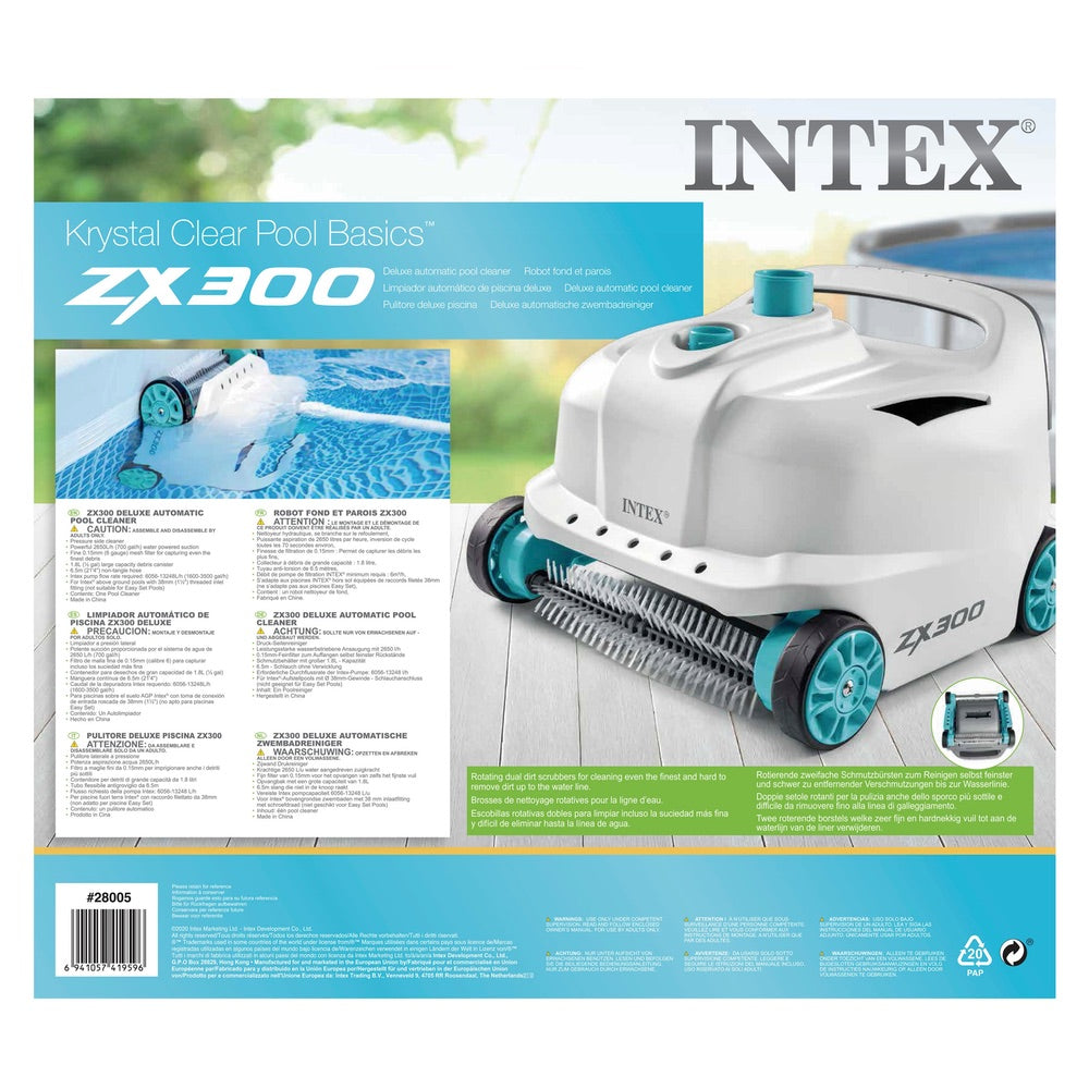 Robot Limpiador Automático para Piscina Estructural INTEX Deluxe ZX300